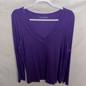 Soft Surroundings Women’s Dressy Blouse Size XL Purple Going Out Party Style